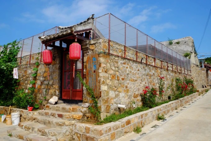 Stone village house on Daheishan Island