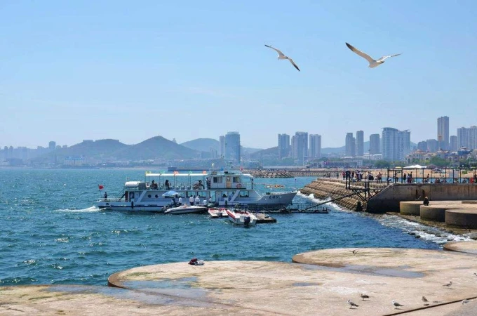 Open waterfront at Xinghai Square in Dalian