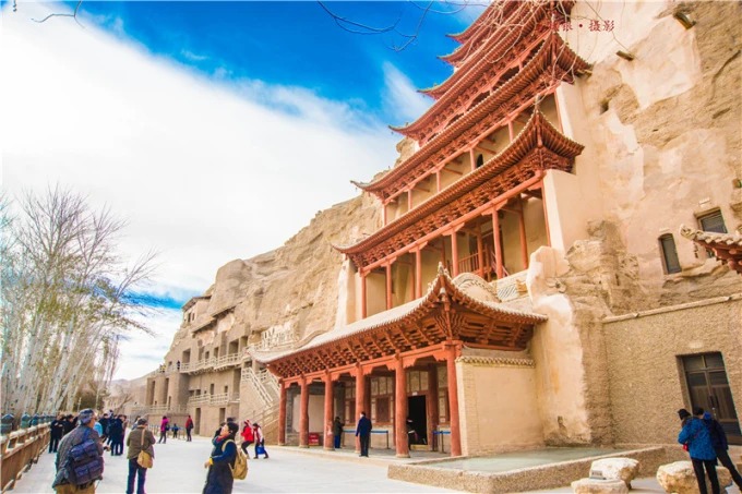 Die Anlage der Mogao-Grotten bei Dunhuang