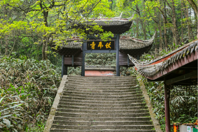 Unterkunftsbereich am Emei Shan