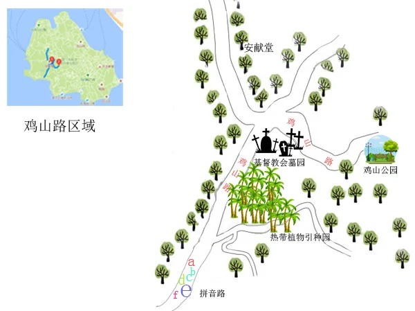 Plant-lined path on Jishan Road
