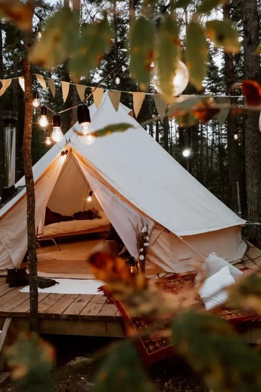 Camping area at Daming Mountain in Lin'an