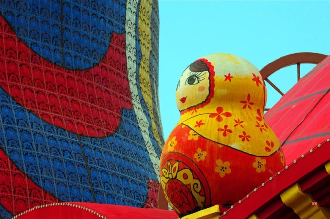 満洲里のマトリョーシカ展示