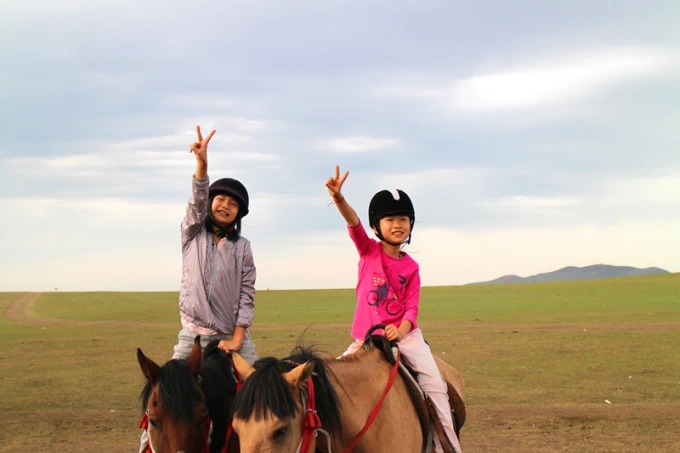 黒山頭での乗馬