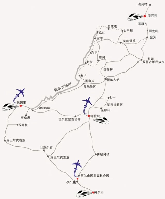 Grassland route landscape in Hulunbuir