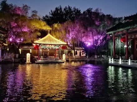 Vista del Parque del Manantial Baotu, Jinan