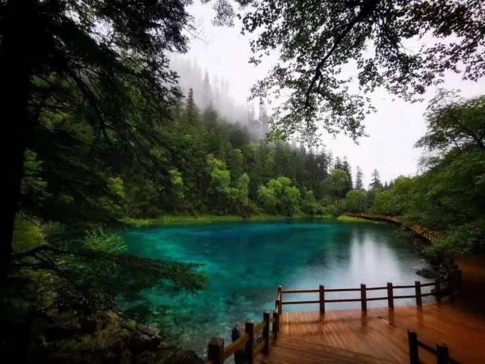 Sommets enneigés au-dessus de Jiuzhaigou