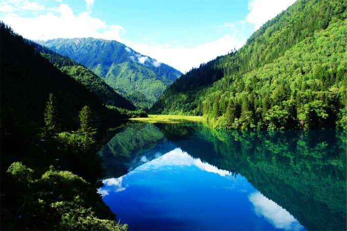 Bohlenweg und Wasser im Rize-Tal