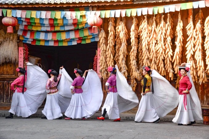 Arquitectura tradicional en la Aldea Étnica de Yunnan