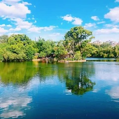 Lago y zonas verdes en Cuihu