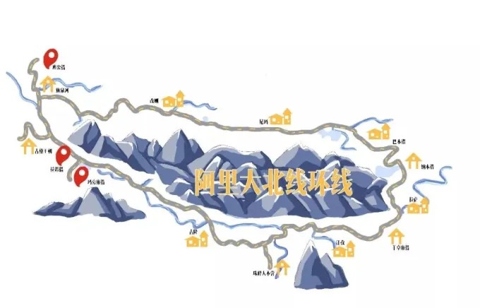 Weite Hochplateaullandschaft in Ngari, Westtibet