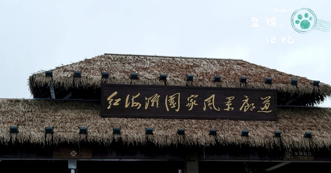 Boardwalk over red wetland in Panjin