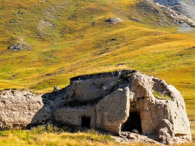 Restos de tierra en E'bao, en la antigua ruta de la Ruta de la Seda