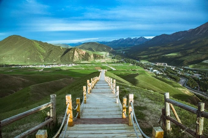 La montaña Zhuo'er en el condado de Qilian