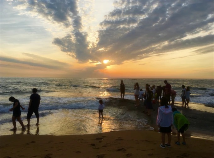 Leuchtturm-Szenenareal an der Südküste von Rizhao