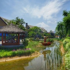 Edifícios de estilo tradicional em Dongyi Town, Rizhao