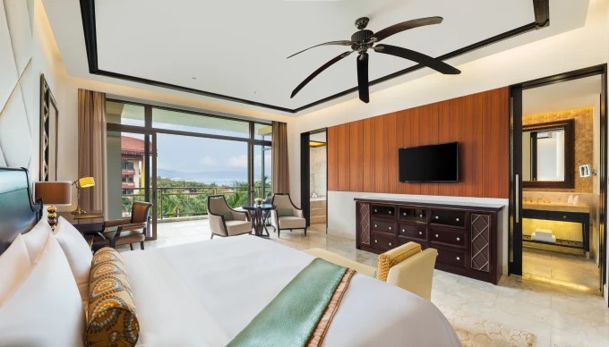 The St. Regis Sanya Yalong Bay의 침실 1개 오션뷰 스위트