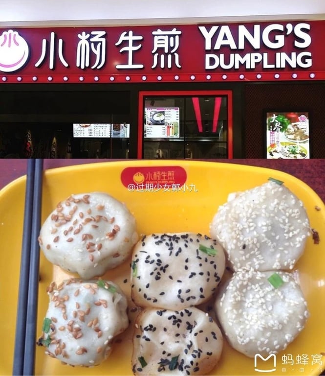 Shengjian-Brötchen und Suppenteigtaschen in einem Shanghaier Imbiss