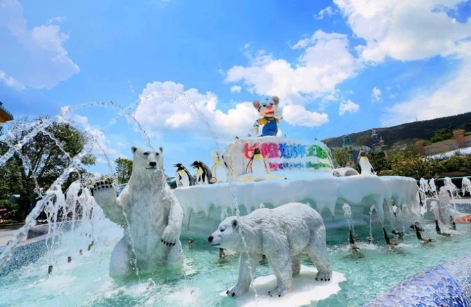 Exposição de aquário no Chimelong Ocean Kingdom