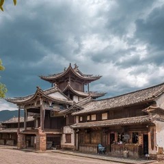 Alte Gebäude in Shaxi, einer früheren Stadt an der Tee-Pferde-Straße