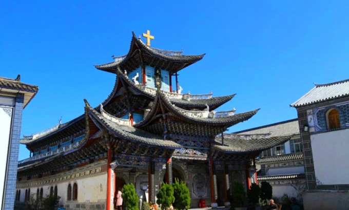 Templo Jinbang en la aldea de Changyu, cerca de Shuanglang