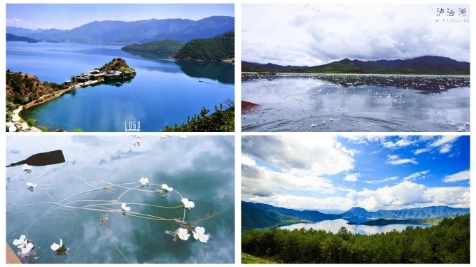 山々に囲まれた雲南の湖