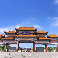 Traditionelle Gebäude im Kulturpark Huaxiacheng