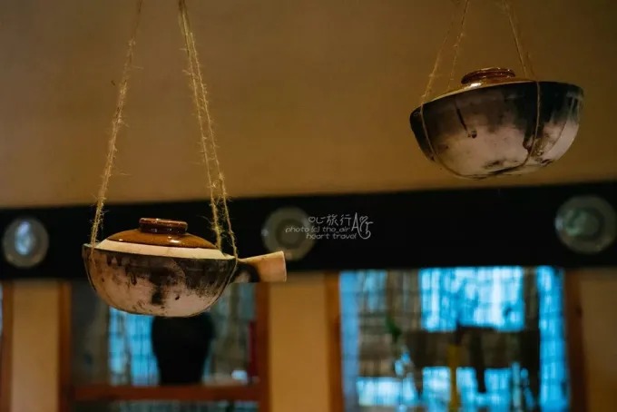 烏村の村の茶屋でのお茶と軽食