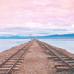 Salt flats and reflections at Chaka Salt Lake