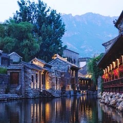 Canal and traditional-style buildings at Gubei Water Town